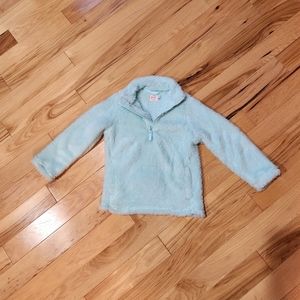 NWT Girls' Quarter Zip Jacket Mint Green Pullover With Front Pockets